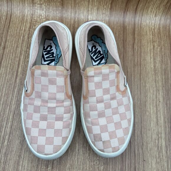 VANS Comfycush One Slip On Women Size 6 Subtle Checker Peach White | VN0A45J5ZGI - Picture 9 of 9